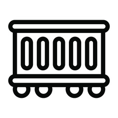 
Wireless cargo, solid icon of smart delivery
