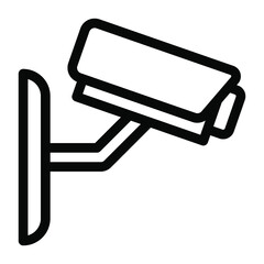 
Cctv camera icon in glyph vector
