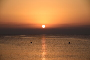 Sunrise at the beach (sea)