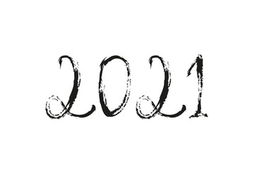 2021 typography isolated on white background vector illustration EPS10
