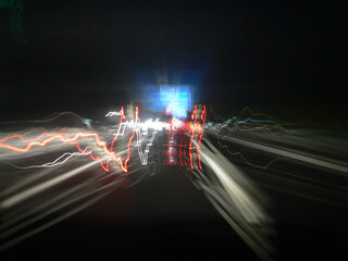 Autobahn bei der Nacht
