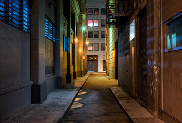 Fototapeta na wymiar empty street at night in the city