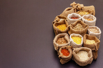 Assorted variety of cereals