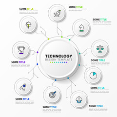 Infographic design template. Creative concept with 9 steps