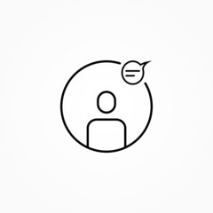 Obraz premium chat user icon