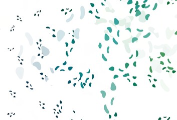 Light blue, green vector background with abstract forms.