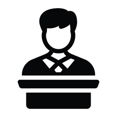 
Political leader trendy glyph icon 
