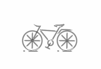 Modern Cycling Particle Drawing, Vector Illustration.