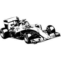 Silhouette of a formula 1 , vector