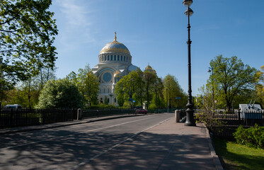The Naval Cathedral of St. Nicholas the Wonderworker 1913, the Soviet bridge on the Bypass Canal, a...