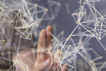 Digital Network and data concept.