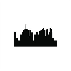 Naklejka premium city skyline silhouette logo
