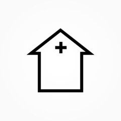 doctor clinic icon vector illustration