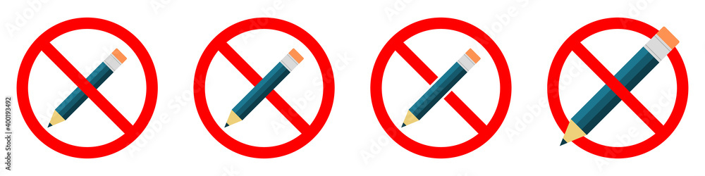 Canvas Prints pencil are forbidden. vector illustration. you cannot use a pencil