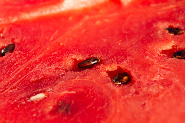 cutaway watermelon close-up