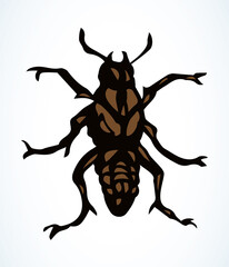 Night butterfly. Vector drawing icon