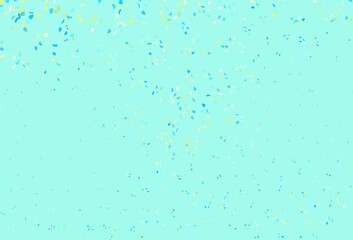 Light Blue, Yellow vector pattern with chaotic shapes.