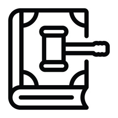 
Law book glyph icon editable 

