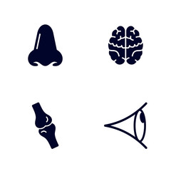 Set of Organ human logo design vector template, Organs logo design concept, Icon symbol