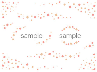 Fototapeta premium ピンク系の幾何学模様素材 装飾 罫線 紙吹雪 Confetti Geometry Decoration frame