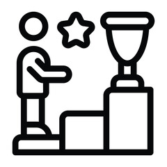 
Success in trendy glyph icon 
