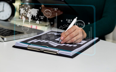 Business digital Stock marketing concept.