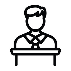 
Political leader trendy glyph icon 
