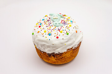 Easter cake isolated on white background