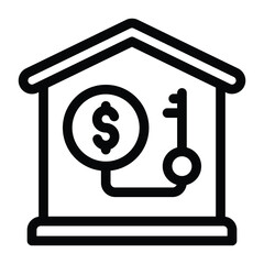 
Home ownership glyph editable icon 
