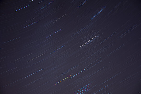 Night sky with startrails