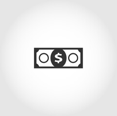 Cash icon. Dollar isolated vector icon. business design element