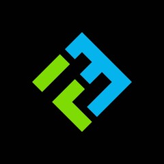 simple typography fm vector logo