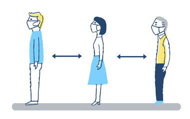 感染症予防対策　ソーシャルディスタンス