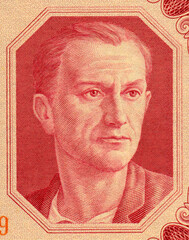 "Smutny robotnik" - portret na banknocie 100 złotych z datą 01 lipca 1948									
