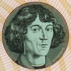 Mikołaj Kopernik - Nicolaus Copernicus - portret na banknocie 1000 złotych z datą 29 października 1965									

