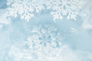 snow winter macro background. snowflake cool ice macro winter season abstract background