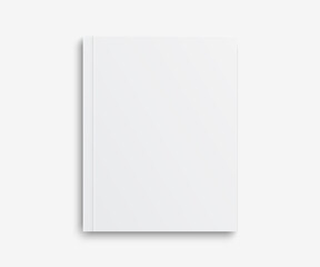 Realistic mockups book: Blank cover book with shadows isolated on light background. Vector illustration EPS10	