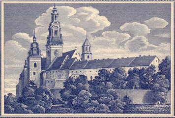 Kraków - Wawel na banknocie 20 złotych z datą 11 listopada 1936									
 - obrazy, fototapety, plakaty