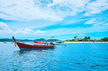 The long-tail boat, Khai Nok island, Phuket, Thailand