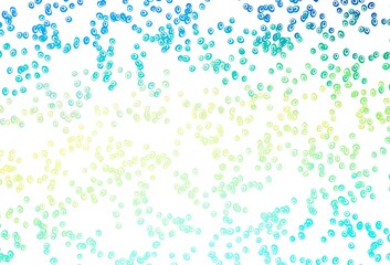 Light Blue, Yellow vector cover with spots.