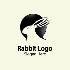 Rabbit Logo template vector icon illustration design