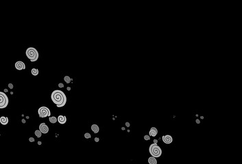 Dark Silver, Gray vector template with bubble shapes.
