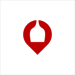 Fototapeta premium Glass Pin Point Logo Design 