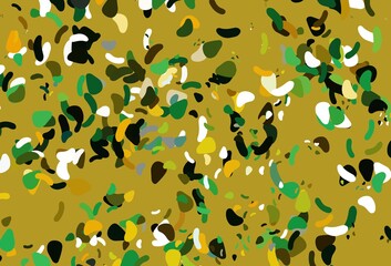 Light green, yellow vector template with memphis shapes.
