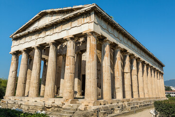 Temple of Hephaestus (Hephaestion), a well-preserved Greek temple; it remains standing largely as...