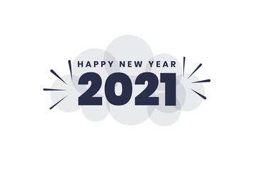 Happy new year 2021, vector text, happy new year text