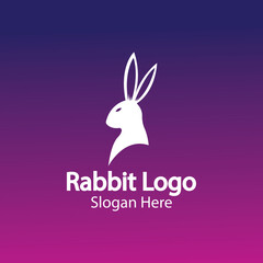 Rabbit Logo template vector icon illustration design