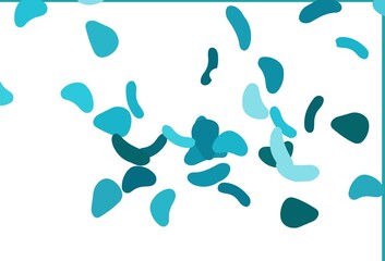 Light BLUE vector template with memphis shapes.