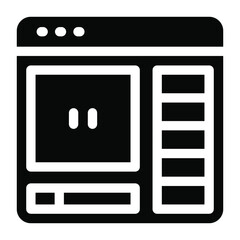 
Icon of web layout in modern solid style
