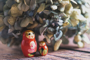 マトリョーシカ　紫陽花